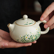 汝窑西施壶茶壶泡茶家用陶瓷中式开片喝茶办公室功夫茶水壶单茶壶