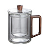 容山堂耐热玻璃杯带盖大容量茶水，分离过滤泡茶杯，男女办公花茶水杯