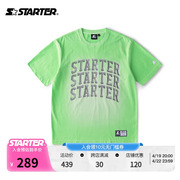 starter荧光系列短袖，oversize情侣款潮流，t恤纯棉绿色运动上衣