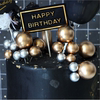 蛋糕装饰金球银球插件生日蛋糕装甜品台摆件烘焙金色银色彩球装扮