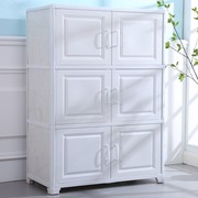 对开门85面宽衣柜简约现代铝合金大容量家用组装卧室小户型收纳柜