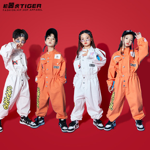 儿童街舞潮，男童工装仿宇航员，长袖