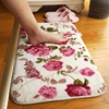 短绒玫瑰花浴室吸水脚垫卫生间门垫，厨房门垫客厅卧室床边毯飘窗毯