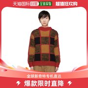 香港直邮潮奢marni女士红色&棕色格纹毛衣