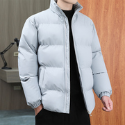 纯色立领棉服男韩版潮流ins情侣，面包服冬季加厚保暖棉衣外套