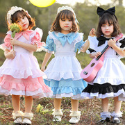 儿童洛丽塔洋装 幼儿园爱丽丝cosplay舞台演出服 童话剧表演服