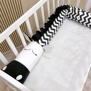 跨境婴儿床围黑白卡通儿童床围栏宝宝动物造型护栏床靠垫