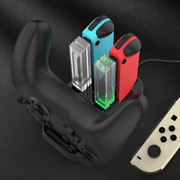 DOBE适用于任天堂switch充电底座joyconpro手柄充电指示灯四充ns多功能座充怪物猎人Rise四手柄充电底座配件