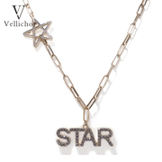Vellichor欧美金属链条STAR短款项链女个性锁骨链夸张颈链毛衣链
