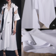 全棉府绸白衬衣(白衬衣，)布料立裁结构，日式80支衬衫连衣裙服装设计师面料