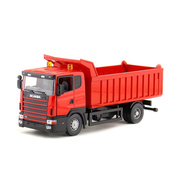 俊基合金汽车模型，儿童玩具143斯堪尼亚工程车，曼恩卡车消防车