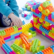 儿童塑料积木桌拼图，拼装拼插玩具，益智大颗粒大号宝宝智力开发动脑