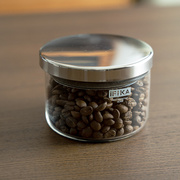 一屋窑ifika密封罐，不锈钢盖子储物罐收纳罐咖啡豆收纳小号350ml