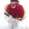 重庆鲜花束同城速递99朵红玫瑰，周年纪念送女朋友爱人订花
