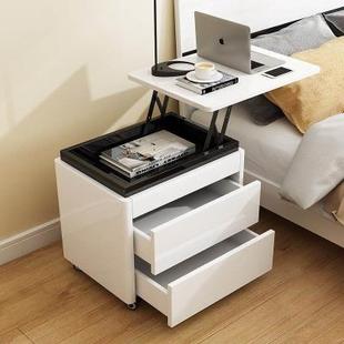 专用古宜 卧室室内床头柜 小电脑桌 简约现代白色钢琴烤漆木质储