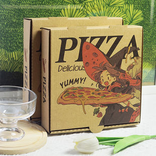 魔女商用披萨盒子比萨pizza打包外卖一次性包装7891012寸