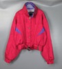vintage古着中古日本90s纯色玫红色，女款短款机车滑雪服外套