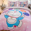 正版哆啦A梦卡通可爱纯棉床上用品四件套全棉床单叮当猫三件套1.5