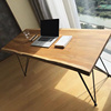 北欧整板原木办公桌电脑桌简约实木，餐桌做旧风工业风自然边写字桌