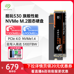 Seagate希捷m2固态硬盘1t 2t 4t台式nvme电脑ssd高速ps5酷玩530