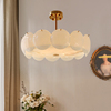 卧室吸顶灯法式中古轻奢白色玻璃，创意vintage北欧吊灯客厅餐厅灯