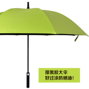 长柄伞黑胶防晒遮阳伞双人大号高尔夫伞防紫外线太阳伞弯柄晴雨伞