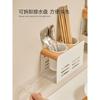 筷子置物架家用筷子筒厨房家庭沥水收纳盒挂筷子篓筷笼原木风