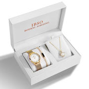 IBSO白色套装士珍珠项链手链手表气质百搭手表支持女
