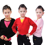 2024年新春秋(新春秋，)儿童舞蹈练功服跳舞毛衣女孩毛线，长袖披肩外套可印字