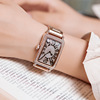 GUOU/古欧重工气质腕表精美水钻方形手表时尚士石英手防水女