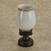 美式黑古铜杯架漱口杯家用创意台式单杯杯架浴室洗漱口杯坐式
