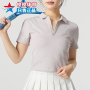 NIKE耐克短袖Polo衫女子网球运动休闲短款翻领T恤夏季 DV7885-019