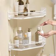 奶油亚克力浴室三角篮角篮家用壁挂免打孔沥水沐浴洗发瓶置物架边