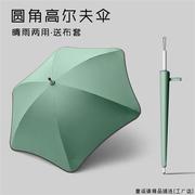 创意a六骨圆角高尔夫伞，反光条雨伞抗风梅花，伞直杆伞可加印log