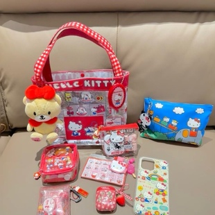 日本hello kitty pvc大容量单肩包防水购物袋学生印花手提包女包