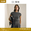 致知zhizhi梧叶运动感，小圆领t恤衫女2024春季休闲修身短袖