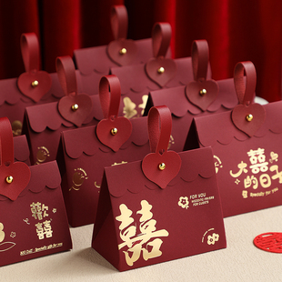 2023糖盒结婚喜糖盒子中国风创意婚礼喜糖袋子糖果礼盒装纸盒