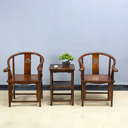 新中式方形茶几橡胶木一桌两椅组合装实木桌客厅简易家用茶桌小桌