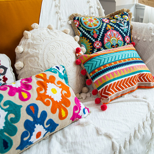 ins印度民族风摩洛哥装饰客厅沙发抱枕套30x60异域民宿飘窗靠枕