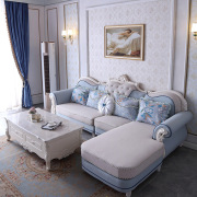 欧式布艺沙发组合真皮客厅简欧贵妃现代简约大户型小转角整装拆洗