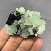 天然矿石标本葡萄石水晶硅铁辉石原石岩石奇石宝石矿物晶体摆件16