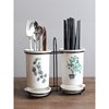 北欧筷子篓陶瓷筷子架家用沥水筷子筒筷子桶筷子笼收纳置物架筷盒