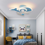 儿童房吸顶静音风扇灯卡通创意海豚温馨男孩女孩卧室房间电扇灯具