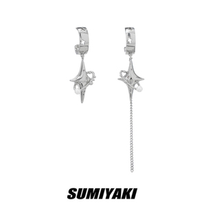 sumiyaki原创星体系列流苏链条，耳环不对称珍珠星芒，耳饰女小众设计