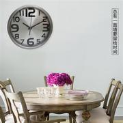 金属钟表14寸挂钟客厅圆形创意时钟挂表 简约现代家用静音石英钟