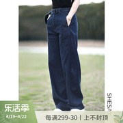 g货裤型一绝简约飒气时髦有型，百搭显瘦深色，腰带牛仔裤阔腿裤