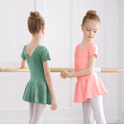 儿童舞蹈裙练功服女童，夏季舞蹈服形体，拉丁芭蕾短袖中国舞跳舞服装