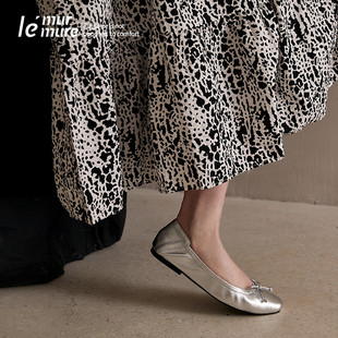 Le' Murmure 原创设计师 羊皮浅口芭蕾舞鞋 平底鞋女春夏单鞋