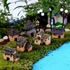苔藓微景观创意茅草屋房屋树脂小房子花园工艺品Zakka风摆件