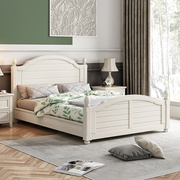 美式轻奢白蜡木储物高箱床单人床1.2米 1.5米儿童床全实木双人床